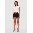 thumbnail image 3 of Women's Faux Suede Tabbed Cargo Pocket Shorts, 3 of 5
