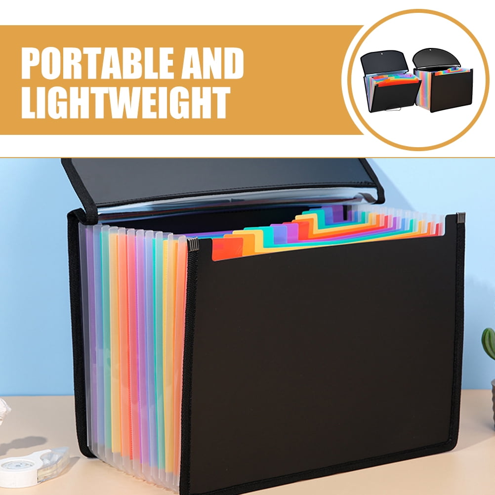 HOMEMAXS 2pcs File Folder File Storage Bag Accordion File Folder Accordion File Organizer Document Organizer