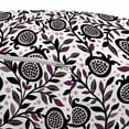 thumbnail image 3 of Garden Art Pouf Cover with Zipper, Floral Pattern Pomegranate Fruits and Leaves Coming of Spring, Soft Decorative Fabric Unstuffed Case, 30" W X 17.3" L, Plum Blush Black, by Ambesonne, 3 of 5