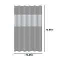 thumbnail image 3 of VOTRUDI PEVA Shower Curtain Waterproof Striped Bathroom Decor 71x71in, 3 of 9
