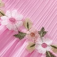 thumbnail image 6 of Spazoro Toddler Girls 2PC Outfit Set, Floral Embroidery Casual Ruffle Sleeve Shirt & Shorts Summer Clothes Set for Baby Pink Size 3-4, 6 of 9