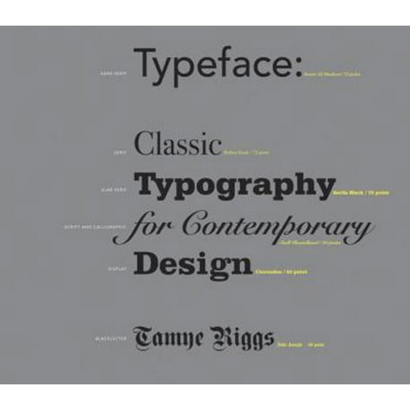 Pre-Owned Typeface: Classic Typography for Contemporary Design (Paperback) 1568988109 9781568988108