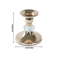 thumbnail image 3 of BalsaCircle 6 Gold Metal Taper Candle Holders with Crystal Ball Wedding Party Events Reception Decorations Supplies, 3 of 8