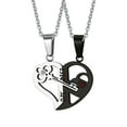 thumbnail image 2 of Naierhg 2Pcs 1314 520 Heart Key Lock Jigsaw Pendant Couple Love Necklace Valentines Gift, 2 of 7