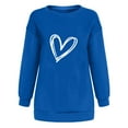 thumbnail image 7 of Dyegold Soft Sweatshirts For Women Ladies Heart Print Graphic Cropped Sweatshirts For Women Oversized Sweater Fleece Holiday Vacation ​Halloween ​Womens Crewneck ​Fashion $15 & Under, 7 of 7