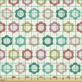 thumbnail image 2 of Vintage Fabric by the Yard Upholstery, Floral Pattern Colorful Flowers and Dots Abstract Creative Print, Decorative Fabric for DIY and Home Accents, Off White Multicolor by Ambesonne, 2 of 5