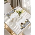 thumbnail image 5 of Gray Gold Marble Placemats Set of 8, Modern Abstract Marble Crack Texture Placemats for Dining Table, Place Mats for Kitchen Tabletop, Waterproof Wipeable Dining Table Mats Set, 5 of 9