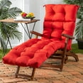 thumbnail image 3 of Greendale Home Fashions Salsa Red 72 x 22 in. Outdoor Chaise Lounge Chair Cushion, 3 of 8