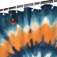 thumbnail image 3 of Orange Blue Tie Dye Spiral Pattern Shower Curtain 72"x72" ,Bathroom Decorative Shower Curtains Set with 12 Hooks,Modern Waterproof Washable Shower Curtain, 3 of 6
