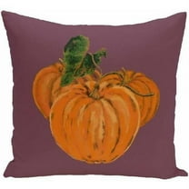 16" x 16" Simply Daisy Tres Calabazas Fall Polyester Accent Pillow, Purple Qty 1