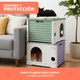 thumbnail image 5 of Casa para Gato Grande MascoAmigo Interior / Exterior Térmica Lavable Fácil de Armar Color Lila, 5 of 7