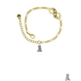 thumbnail image 2 of Delight Jewelry Silvertone Mini Teddy Bear Gold-tone Paw Infinity Link Chain Bracelet, 6"+2" Extender, 2 of 3