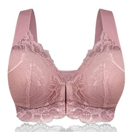

Ykohkofe Women s Adjustable Sports Front Closure Extra-Elastic Breathable Lace Trim Bra