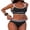 Black, variant on Womens Swimsuits Two Piece Bikini Set High Waisted Halter Color Block Bathing Suits Summer Sporty Cheeky Swimwear Deep Green XX-Large