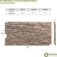thumbnail image 3 of Ekena Millwork 45 3/4"W x 24 1/2"H x 1 1/4"D Canyon Ridge Stacked Stone, EverStone Faux Stone Siding Panel, Mount Vernon, 3 of 9
