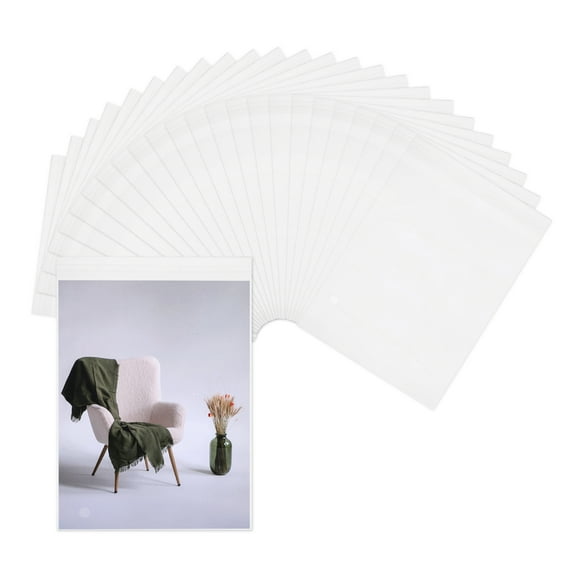 Uxcell 25 Paquete 5 x 7" Bolsas de Cello Transparentes Reutilizables Bolsa de Plástico