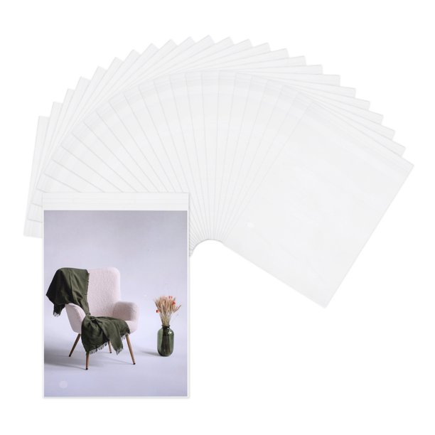 Uxcell 25 Paquete 5 x 7" Bolsas de Cello Transparentes Reutilizables Bolsa de Plástico
