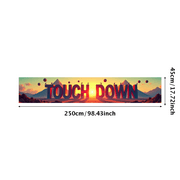 Vintage Style Football Themed Banner with Touch Down Text, Ideal for Football Parties, Sports Events, Fan Gatherings, Photo Backdrops, and Home Decorations
