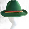 thumbnail image 6 of Felt Fedora Hat Jazz Hat Cap with Feather Costume Accessory for All Day Wear Green, 6 of 9