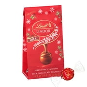 Lindt LINDOR Holiday Mini Milk Chocolate Candy Truffles, 0.8 oz. Bag
