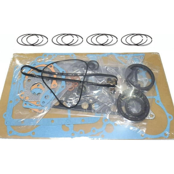 4TNE84 Piston Rings Full Gasket Kit Fits for Yanmar 4TNE84 Engine John Deere 4020D Engine 6675 Skid Steer 110 Loader Backhoe 4500 4510 4600 4610 Utility Tractor