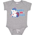 thumbnail image 3 of Inktastic Happy 4th of July with Unicorn Boys or Girls Baby Bodysuit, 3 of 5