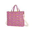 thumbnail image 7 of FORMRS Womens Corduroy Tote Bag Crossbody Shoulder Handbag with Pocket, Pink Doughnuts, 7 of 7