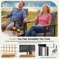 thumbnail image 5 of Deersky 3 Pieces Patio Furniture Set, Outdoor Bistro Table and Chairs Set of 2 with PE Wicker Chairs and Side Table for Backyard, Balcony, Porch, and Small Spaces, 5 of 9