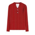 thumbnail image 5 of Besolor Women's Long Sleeve Shirts Trendy Polka Dots V Neck Button Tunic Tops Going out Dressy Blouses, 5 of 8