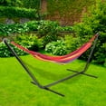 thumbnail image 2 of Northlight Wide Striped Woven Cotton Brazilian Hammock - 76" x 39.5" - Multi-Color, 2 of 6