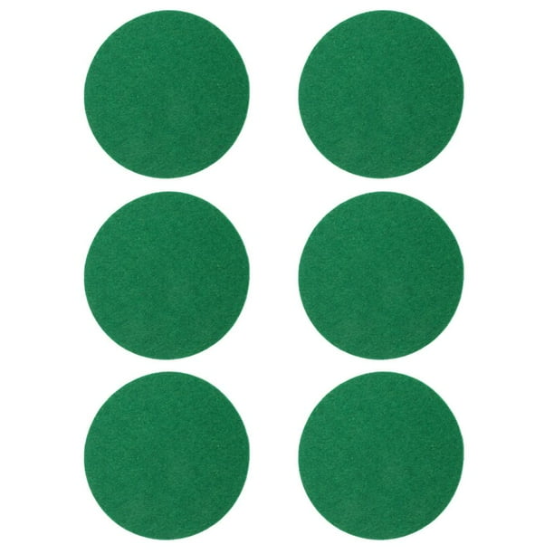 6 Parches De Fieltro Verde Para Pistones De Hockey Aire, Reposición Fácil, Suaves Y Autoadhesivos