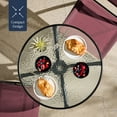 thumbnail image 6 of Best Choice Products 3-Piece Patio Bistro Dining Furniture Set w/ Glass Tabletop, Folding Chairs - Burgundy, 6 of 10