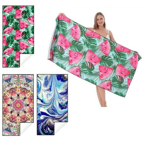 Xuniizn Bath Towel and Wash Cloths Set: 1* Beach Towel, cloth, Highly Absorbent & Fade Resistant