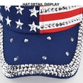 thumbnail image 5 of NMMUED American Flag Hats Adjustable Rhinestone Baseball Cap Usa Patriotic Embroidered Baseball Trucker Hat Fourth of July Accessories Navy One Size, 5 of 9