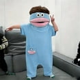 thumbnail image 5 of GrmtClth Adult Funny Big Mouth Monster Hooded Onesie With Pocket Soft Loose Cartoon Jumpsuit Casual Home Sleep Loungewear Blue L, 5 of 5