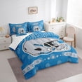 thumbnail image 3 of jejeloiu Football Sports 7-Piece Bedding Comforter Set,Gray Blue King Bedding Sets For Rugby Boys Reversible, 3 of 8