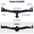thumbnail image 2 of RONGTUO Rear Trailer Hitch, 2" Class 3 Towing Hitch Receiver, Hitch Cover Included, Compatible with 2023-2026 Hyundai Tucson & Kia Sportage, 2 of 5