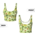 thumbnail image 6 of Goofa Cute Dinosaurs Cartoon Printed Sports Bras for Women, High Impact Running Bra Workout Crop Tank Tops Longline Sports Bra Push up-, 6 of 9