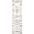 thumbnail image 4 of nuLOOM Tapis Marocain Blythe Runner, 2' 8" x 8', Gris/blanc Cassé, 4 of 5