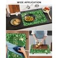 thumbnail image 5 of Large Induction Cooktop Protector Mat St Patrick's Day Stove Top Covers for Electric Stove, Green Shamrocks Farmhouse Checked Rustic Decorative Stove Burner Cover Mats, Glass Top Stove Cover, 5 of 7