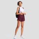 thumbnail image 4 of Hukapapa Pantalones cortos para correr para mujer con bolsillos, cintura elástica, pantalones deportivos sueltos, pantalones cortos deportivos de cintura alta, pantalones cortos deportivos,claret,,, 4 of 5