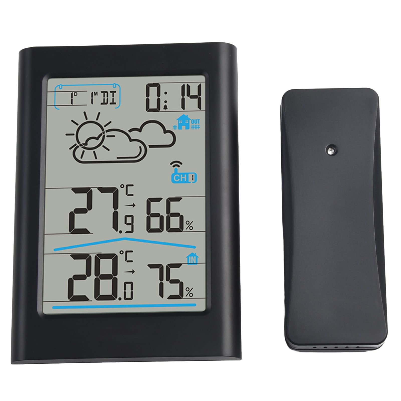 Digital Wireless Weather Station Indoor Outdoor Thermometer Hygrometer Sensor