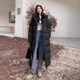 thumbnail image 4 of Chaqueta de plumón larga de invierno 2024 para mujer, chaqueta acolchada con capucha y plumón de pato blanco suelto, abrigo grueso y cálido hasta la rodilla, resistente al viento, 4 of 5