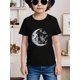 thumbnail image 1 of Camiseta infantil con estampado de astronauta lunar: algodón suave y transpirable, manga corta, para niños y niñas | Ajuste cómodo e informal con estampado vibrante | Perfecta para primavera, verano, 1 of 6