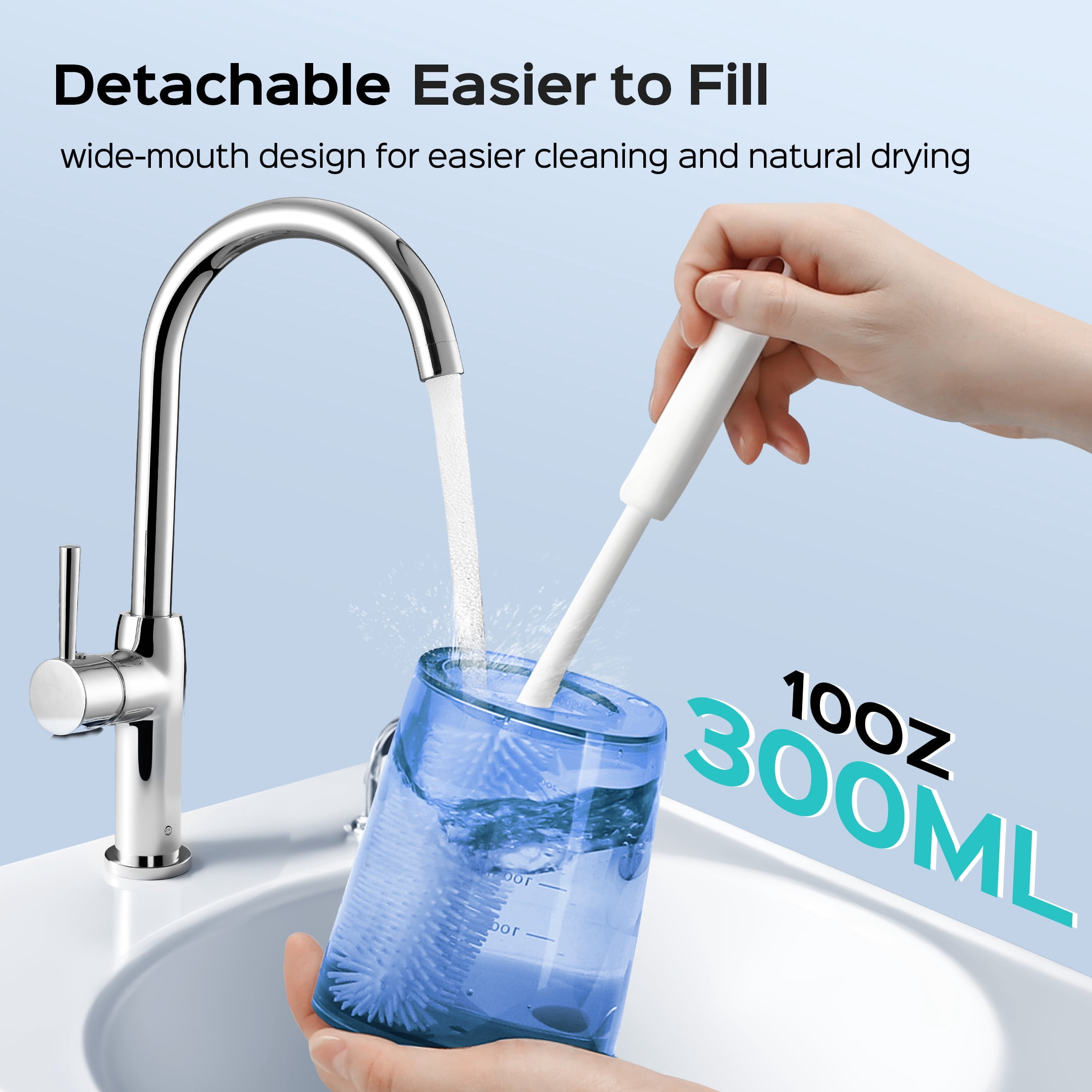 COSLUS CX30 2 Pack Cordless Water Dental Flosser Pick with Elegant Packaging for Teeth,Braces,Gums Care,Portable for Travel