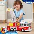 thumbnail image 5 of JOYIN Camión de bomberos extra grande para niños y niñas con escalera de 33 pulgadas, luces, sirenas y botones realistas, motor de camión de bomberos grande para niños mayores de 3 años, regalo de cum, 5 of 5