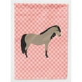 thumbnail image 1 of Carolines Treasures BB7910CHF Cheval de Poney Welsh Rose Chèque Maison Drapeau de Toile, 1 of 4