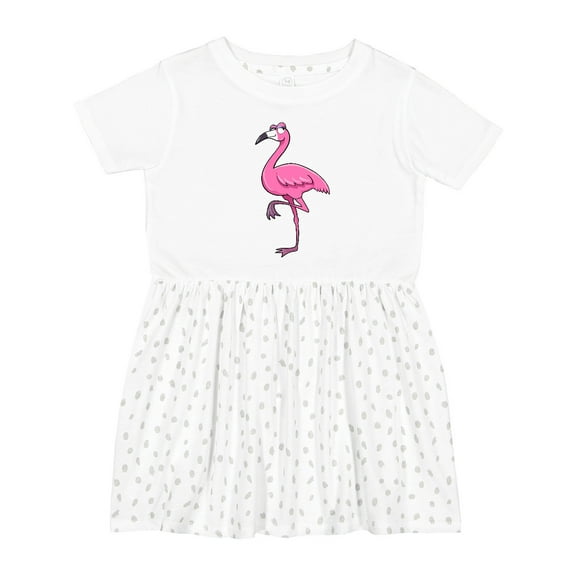 Inktastic Ladylike Flamingo Girls Toddler Dress