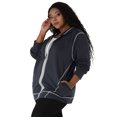 thumbnail image 4 of SudadeCon Bolsillos ManLarCremalleFrontal TalGrande Casual PaMujer Azul XL, 4 of 6