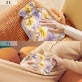 thumbnail image 6 of 2L Hot Water Bottle with Soft Velvet Cover PVC Hot Water Bag for Pain Relief Long-Lasting Warmth Yellow and Lavender Flowers, 6 of 8